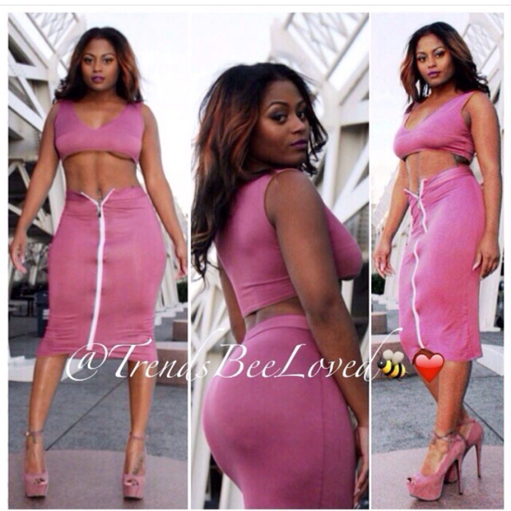 2 Piece Set Crop & Skirt